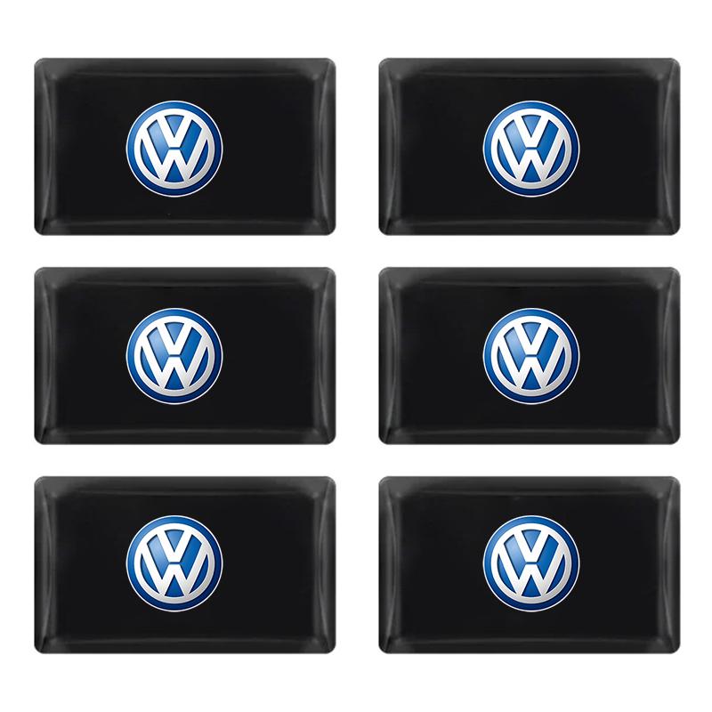 Car Styling 3D Epoxy Stickers Auto Interior Decoration Decals For VW Golf Amarok T5 Phaeton Teramont ID3 Tiguan T-Cross Passat