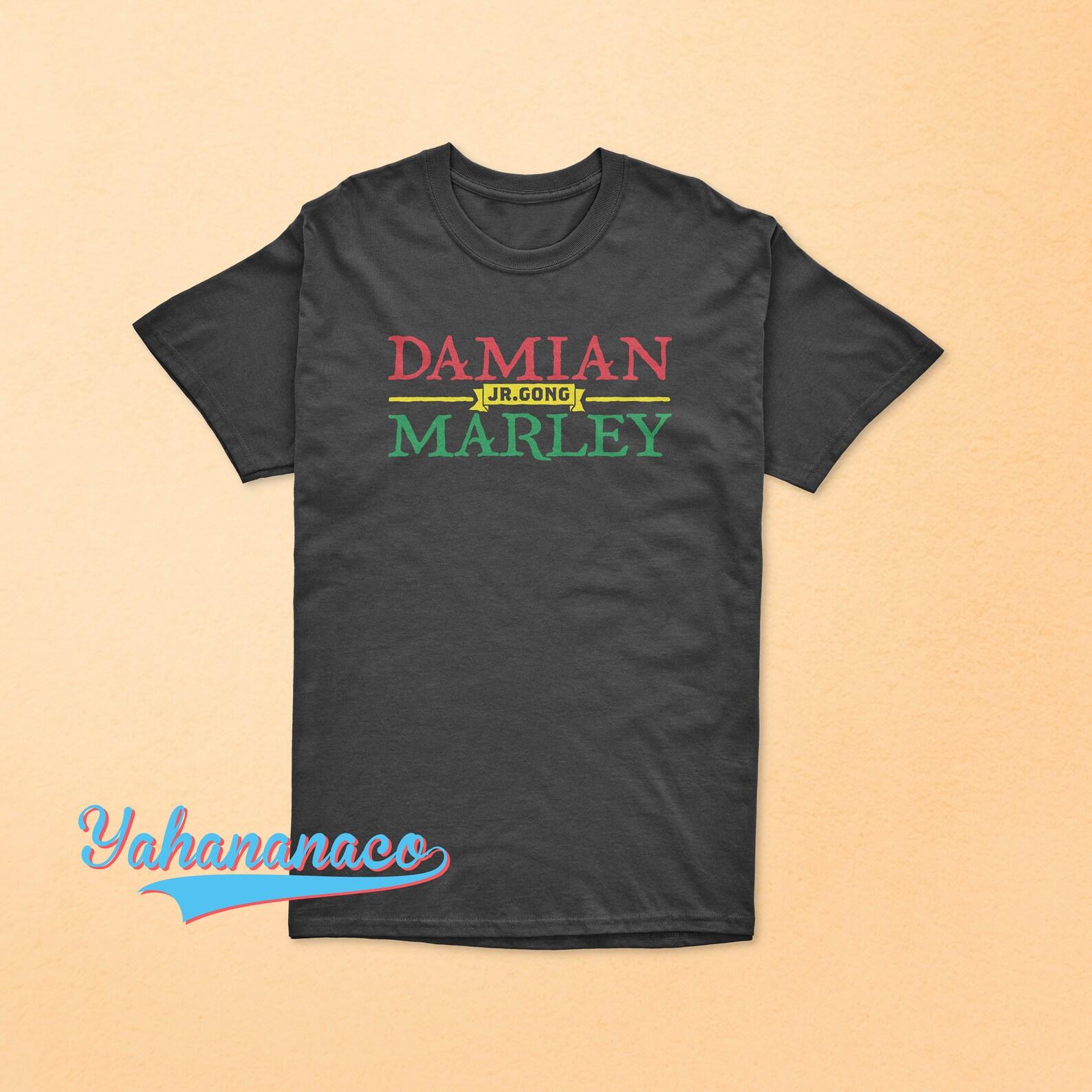 Damian Marley T-shirt Jamaican DJ Reggae Jazz Singer Jr. Gong Black White Sport Grey Gildan T-shirt 2XL