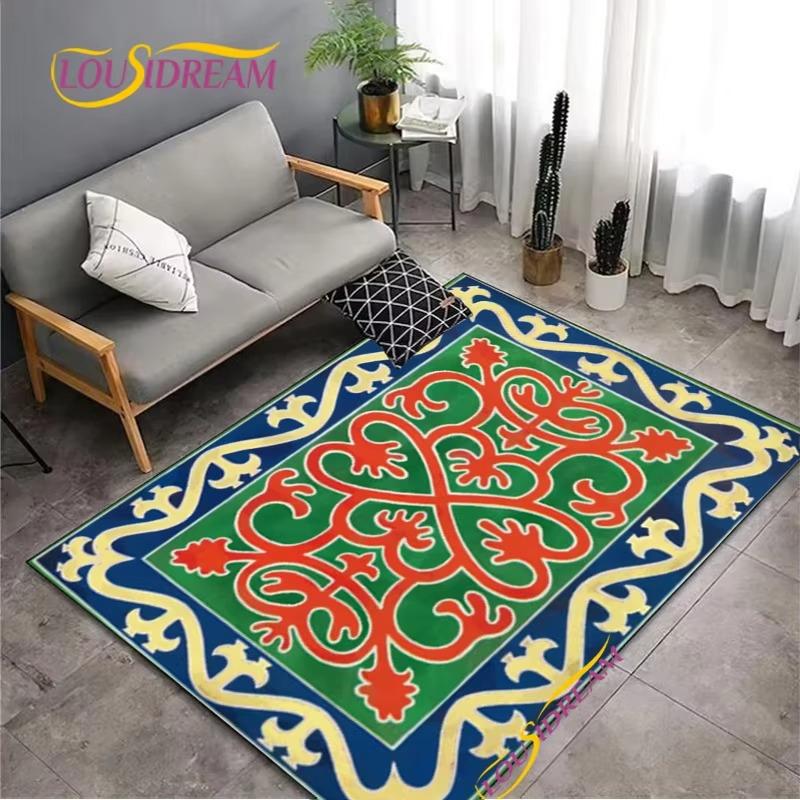 

Vintage Floral Pattern Carpet for Living Room Bedroom Coffee Rug Kitchen Table Door Kids Unslip Floor Mat Birthday Gift 40x60cm