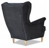 ARI Scandinavian Family Furniture Wing Chair Graphite Velvet Monolit