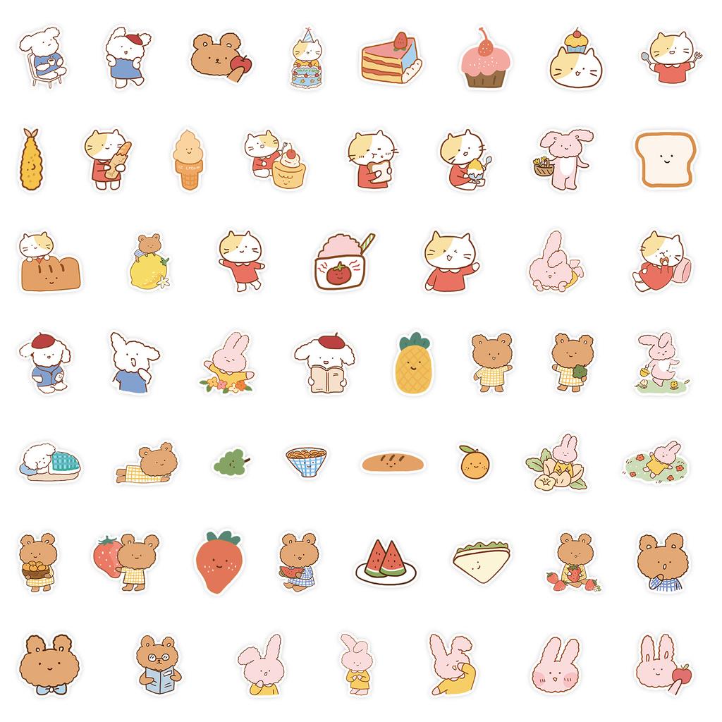 50 Small Children's Stickers for Mobile Phone Computer Water Cup Notebook Decoration Stickers Notebook Waterproof Hand Account Stickers