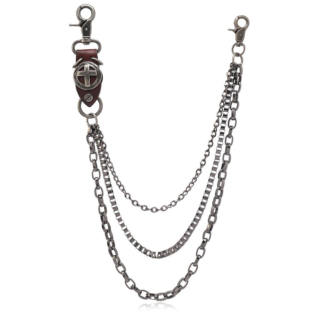 European and American Punk Style Versatile Jeans Accessories Trouser Chain Waist Chain Retro Cross Hip Hop Trouser Chain