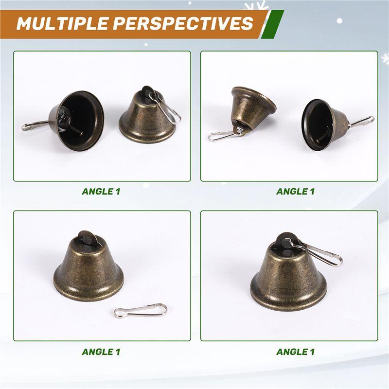A84X-30 Pezzi Campanelli Artigianato Piccoli Campanelli Campanelli in Ottone Campanelli Vintage Con Ganci Per Appendere Creazione di Carillon Addestramento Cani