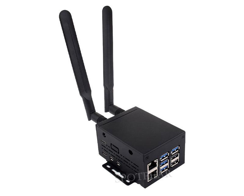 Industrial-Grade Metal Raspberry Pi 5 Case for Official Heat Sink, PCIe, PoE, and Modules