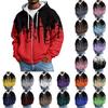 Men's Gradient Hooded Long Sleeve Jacket Casual Fashion Trendy Outerwear