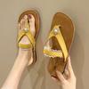 Fashion Women Flip Flops Flats Slippers Fashion Clip Toe Shoes Summer Sandals 2025 Casual Trend Beach Woman Slides Mujer De Zapatillas