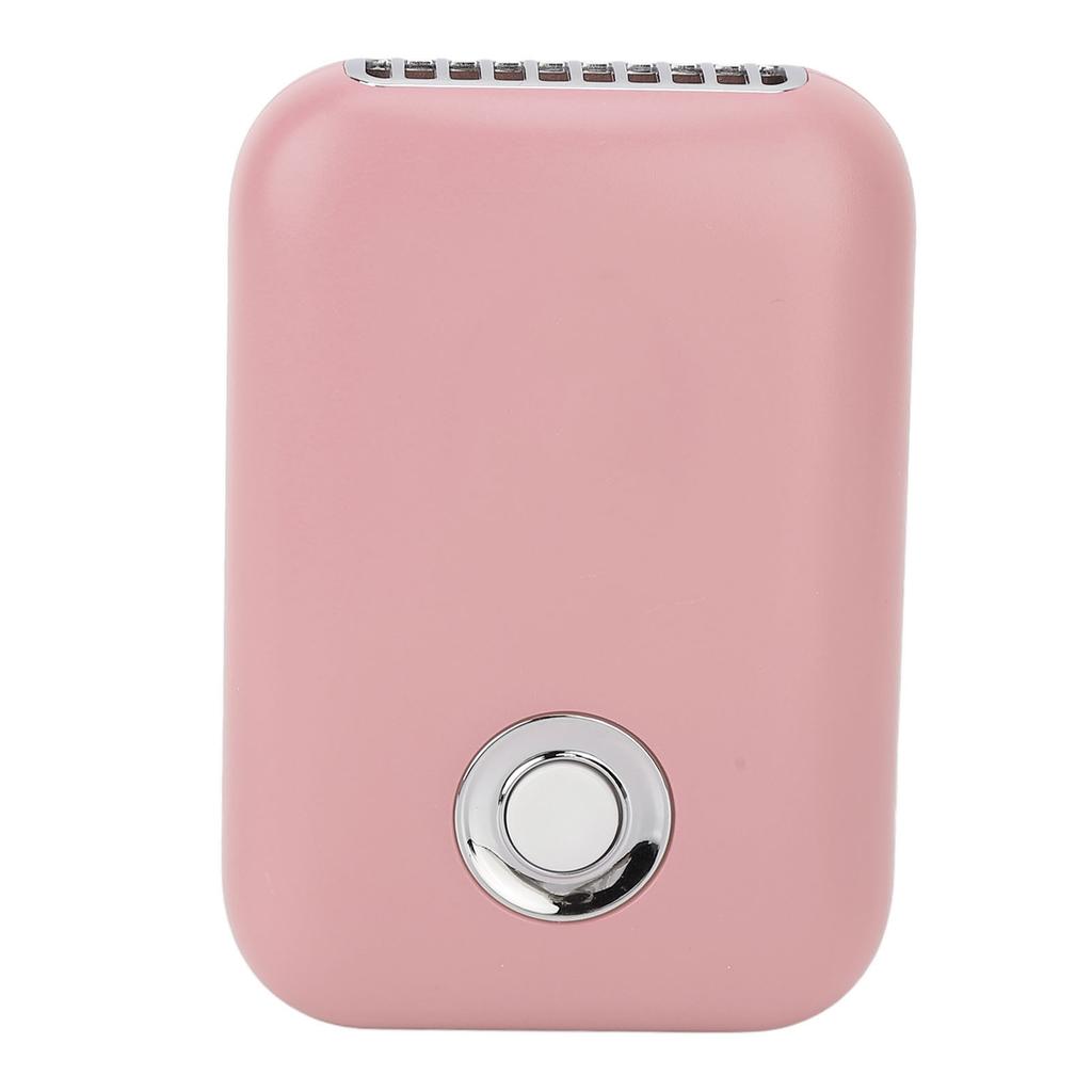 Mini přenosný ventilátor na sušení řas dobíjecí přes USB 3 rychlosti nízká hlučnost fén na řasy se skládacím T držákem růžový