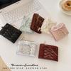 New Folding Coin Purse Portable Zipper Credit Card Holder Strap Bow Mini Wallets Women