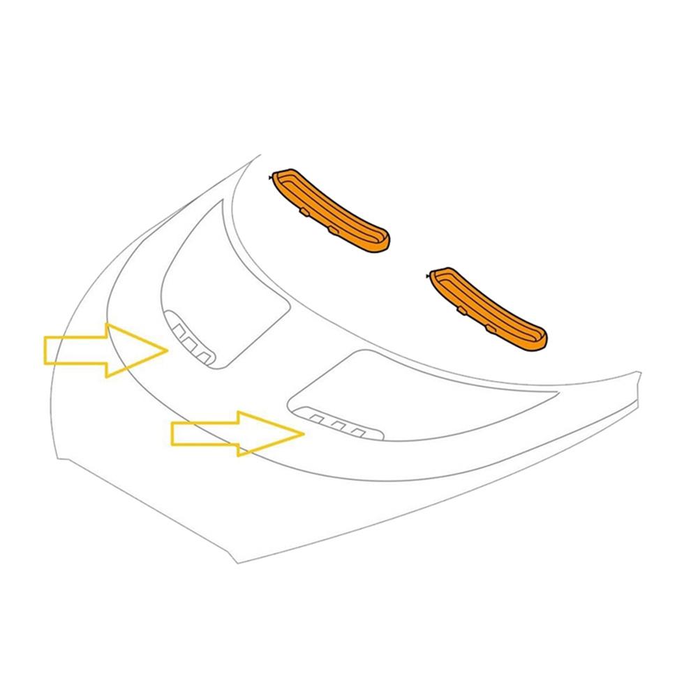 Pair LH+RH Hood Vent Bonnet Air Duct Garnish Vent For Hyundai Veloster 2012-2017