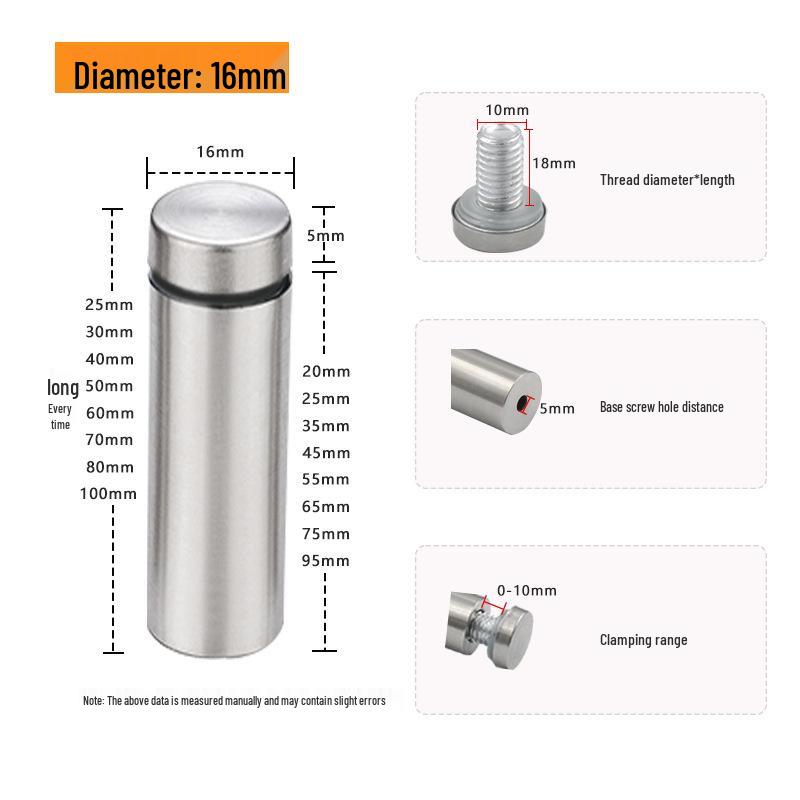 Stainless Steel Decorative Mirror Cover Caps for Acrylic Advertising Boards