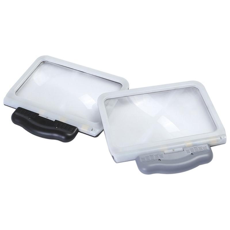 Magnifying Glass Lens Handheld Eye Loupe Magnifier with LED Light for Newspaper Reading Jewelry Stamp Inspection