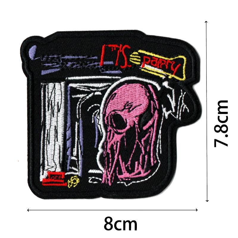 Skull Punk Embroidered Patch for Clothing & Accessories