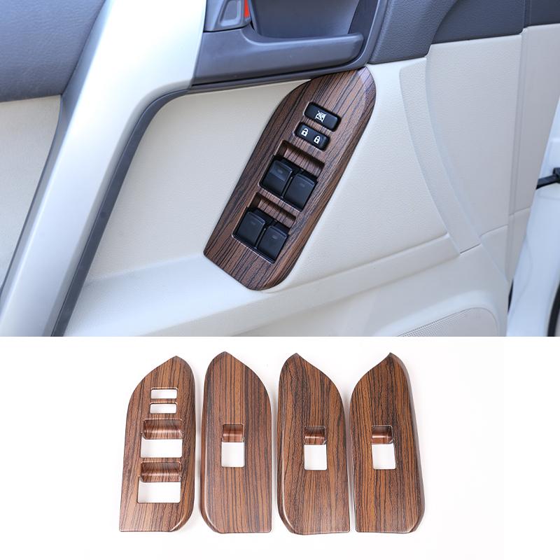 Für Toyota Land Cruiser Prado FJ150 150 2014-2018 Auto Fenster Glas Lift Schalter Button Control Panel Rahmen Abdeckung trim