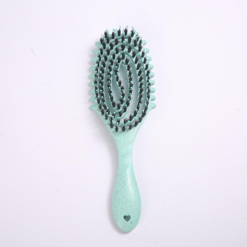 Cross-Border Bounce Large Wave Styling Comb - Fluffy, High Skull Top, Hollowed Rib Massage Brush