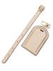 Creative Airplane Luggage Tag - Genuine Leather Pendant, Solid Color Design