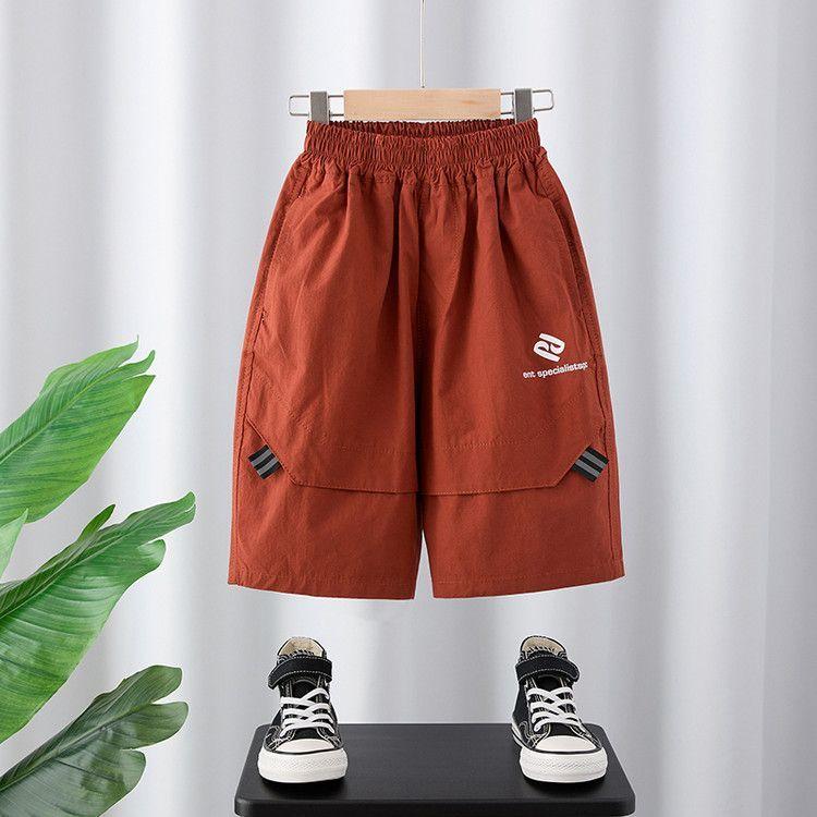 

Шорты для мальчиков, летние детские тонкие брюки длиной пять четвертей, свободные брюки выше колена для мальчиков, супермягкие брюки 160