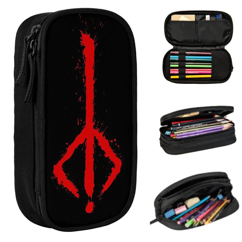 Bloodborne - Hunter Rune Pencil Case for Boy Girl Gifts Pen Box Pencil Bag Stationery Supplies Pen Holder Bag