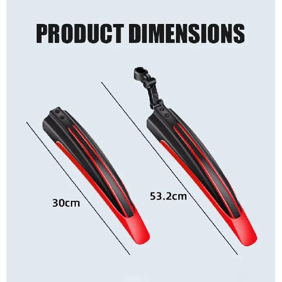 2pcs Bicycle Fenders Splash Fender Guard Set Mountain Bike Rear Front Mudguard Cycling Riding Accessories For 20/22/24/26 Inch
