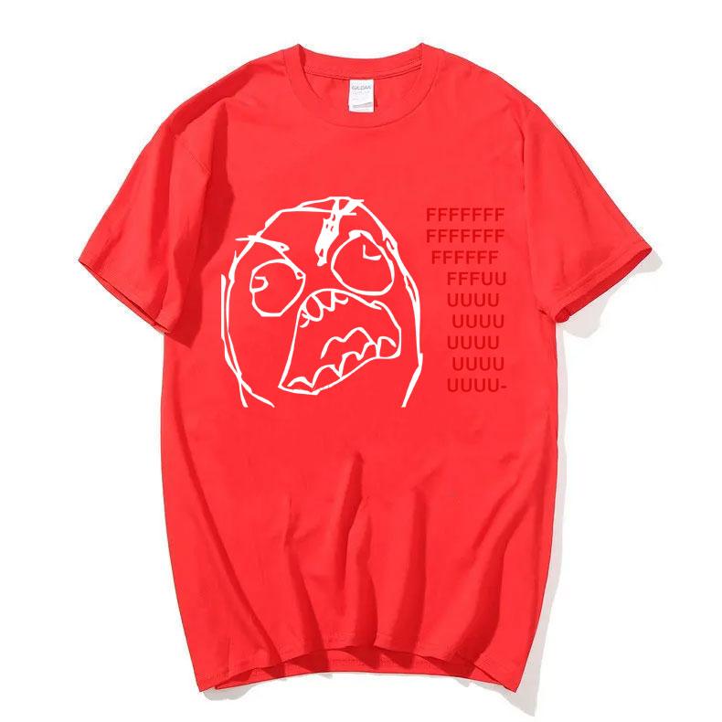 Rage Guy Funny Meme Tshirt Male Fashion Brand Tshirt Unisex Women Casual Oversized Pure Cotton Tees Unsiex Vintage Short Sleeve