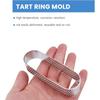 LMETJMA 5Pcs Tart Rings for Baking Stainless Steel Perforated Pastry Ring Mold French Dessert Mousse Fruit Pie Tart Ring JT396