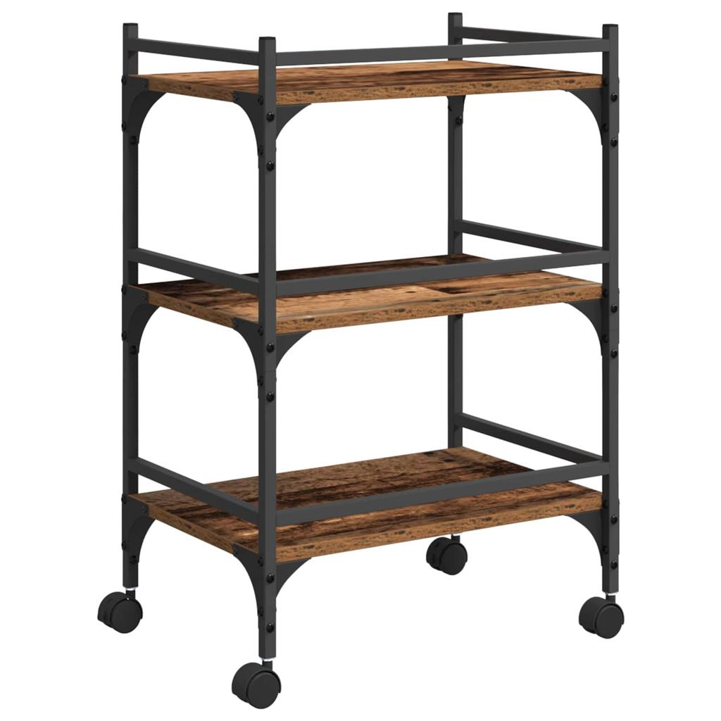 Kitchen Trolley Reclaimed Wood Look 50 x 35 x 75.5 cm Engineered Wood
