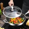 ZISIZ 304 Stainless Steel Honeycomb Wok