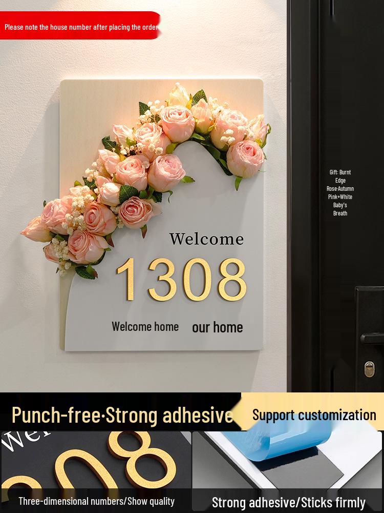 DIY House Number Plate - Stylish Entrance Decor for Homes and Hotels