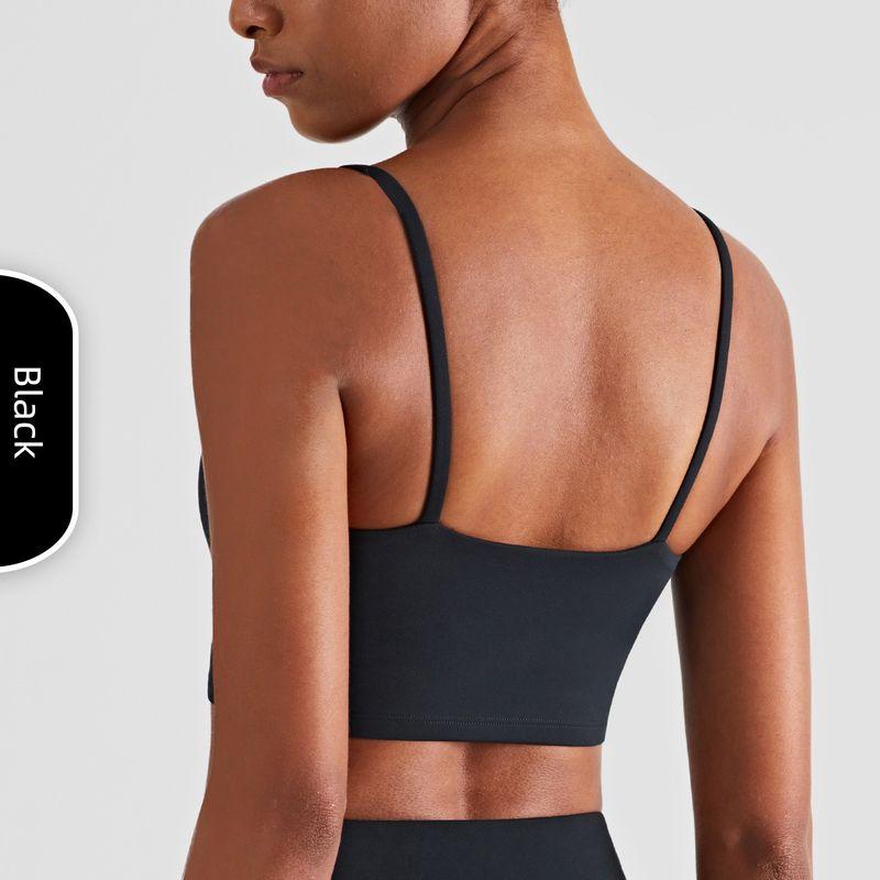 

Lu Same Спортивный бюстгальтер Женский Пузырчатая пленка Бег Съемная грудная вставка Фитнес Пуш-ап Слинг Красивая спина Йога Жилет S Black