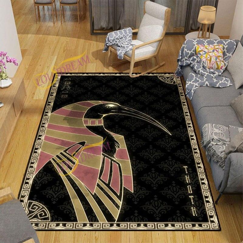 Ancient Egypt Rugs Living Room Decoration Faith Festival Sacrifice Bedroom Living Room Play Area Carpet Wooden Floor Mat Carpet.