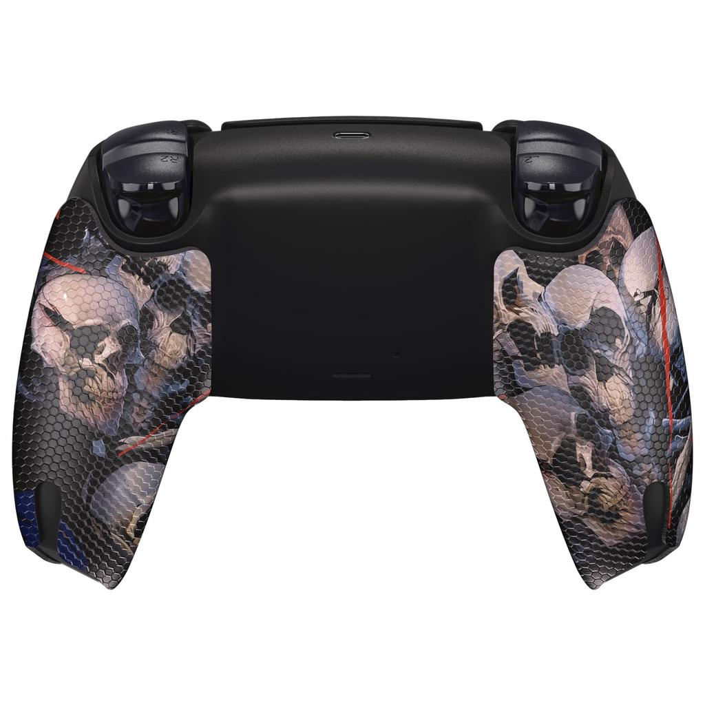 EXtremeRate PlayVital Griff für PS5 Weiches Gummi-Pad Griffaufkleber für PS5 Controller Texturierte Oberfläche Ghost of Rutschfest Schweißabsorbierend