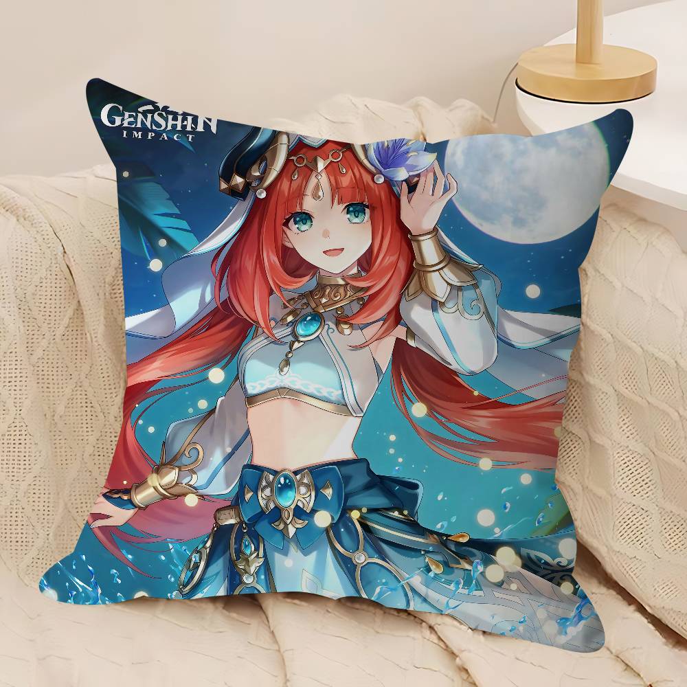 Anime-Charaktere -N-Nilous Kissenbezug Abnehmbarer Waschbarer Kissenbezug – Ganzjährig Weiches Leinen