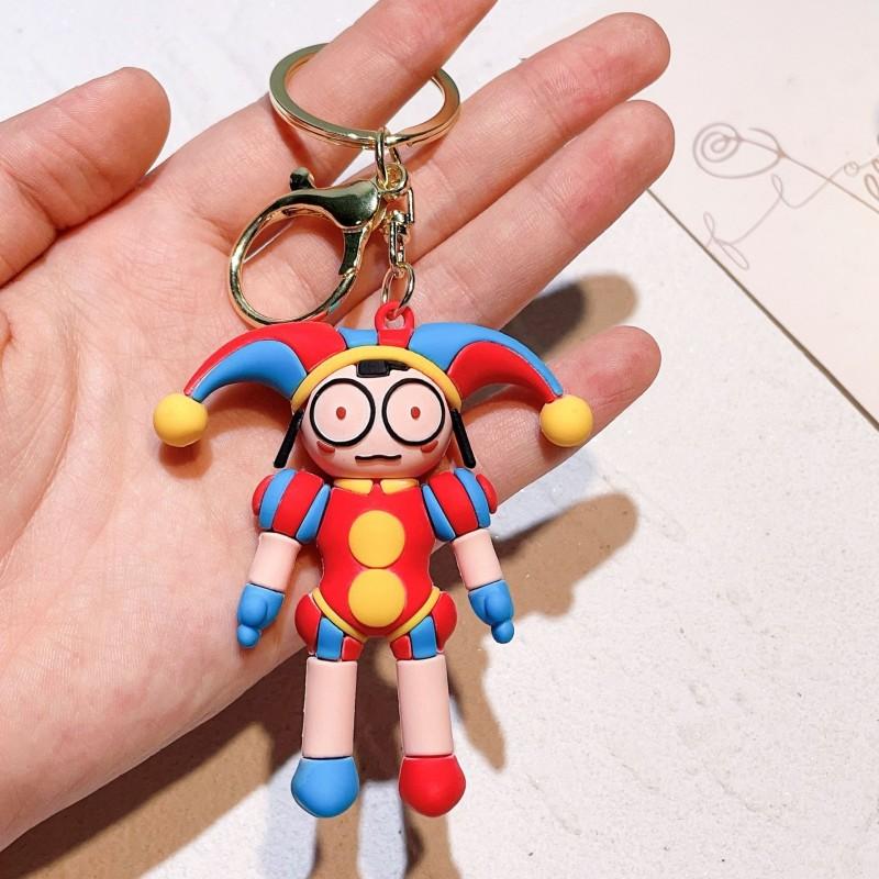 Der Erstaunliche Digitale Zirkus Schlüsselanhänger Niedliche Anime Figur Schlüsselanhänger Rucksack Anhänger Mode Tasche Dekor Kinder Geburtstagsgeschenk