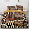 Tribal Duvet Cover Set Secret Tribe Pattern In Bohemian Style Decorative Polyester Bedding Set with Pillowcase King Queen Size