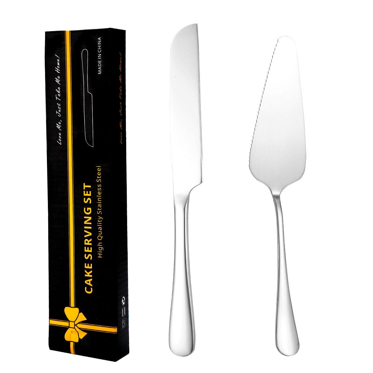 

Набор столовых приборов 2 шт. Нож для торта из нержавеющей стали Лопатка для пиццы и десерта Инструменты для нарезки торта Лопатка для пирога и пиццы Посуда Принадлежности для вечеринок серебряный