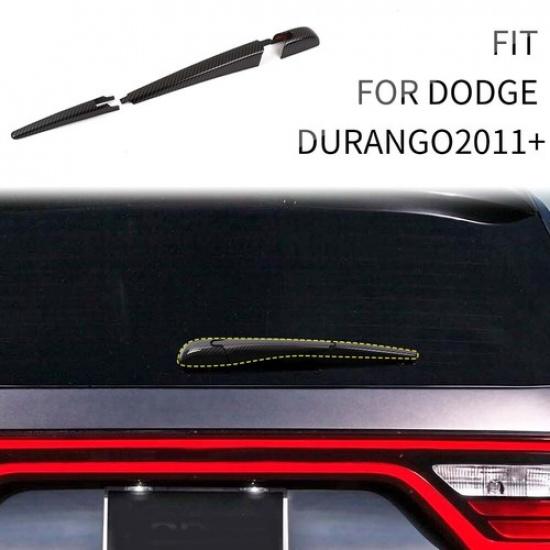 Carbon Fiber Rear Window Rain Arm Wiper Decor Cover Trim For Dodge Durango 2011+