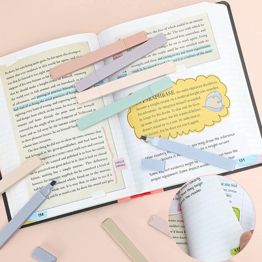 Kit 6/12pcs Morandi Color Highlighter Pen Set for Taking Notes
