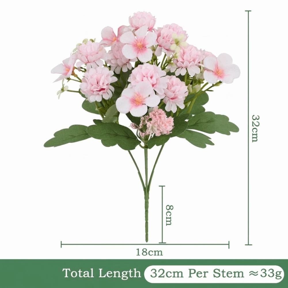 Multicolored Artificial Hydrangea Flowers with Stems Real Touch Fake Hydrangea Flowers Floral Arrangements Fake Flower Bouquets