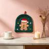 Coral Fleece Christmas Hand Towels Quick-drying Cleaning Dishcloths  Xmas Decor
