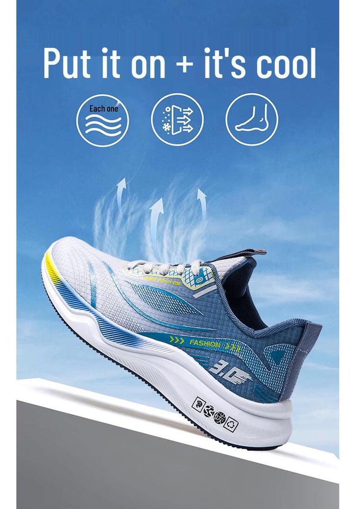 2025 Spring/Summer Flyknit Casual Lightweight Men's Running Shoes with Soft Sole