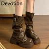 Versatile Shoes, New Retro Mid-calf Boots for Women Devotion