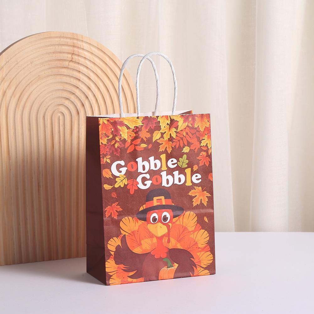 

Пакет из крафт-бумаги на День благодарения - Праздничный пакет и упаковочный пакет