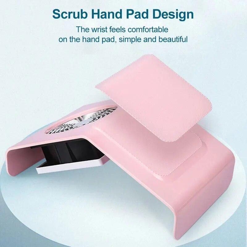 Coletor de pó de unha de 40 W, aspirador de pó de unha para manicure, ventilador de sucção de unha com 2 sacos coletores de pó, ferramentas de salão