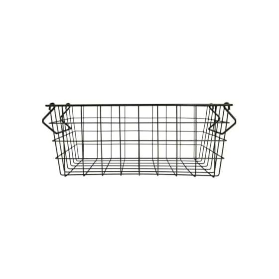 NITORI Stackable Basket Fillo 2 Black Horizontal Half 8161492