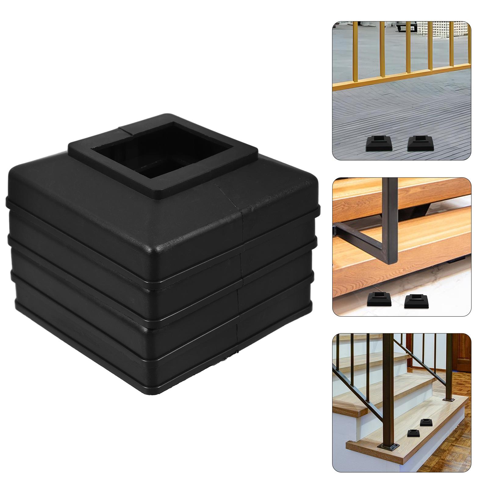 

4 Pcs Post Skirt Fence Parts Plastic Caps Column Wraps Split Cover Lamp Post Skirt Decorative Post Cover Fencing Garden Supplies чёрный