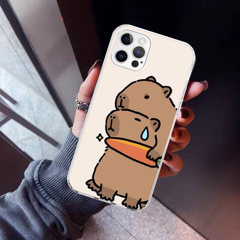 

Funny Capybara Cartoon Animal Phone Case For iPhone 17 Air 11 13 Mini 14 15 Plus 16 12 Pro Max 16E SE 7 8 Pattern Soft TPU Back iPhone 13 Mini