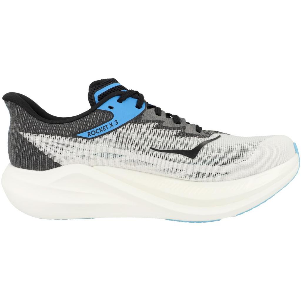 HOKA Rocket X 3 Running Training Club White and Sneakers and Size and Shoes, Shoes, Activities, Black, 1168724-WBLC (White Black, 25.0, Men's Women's)