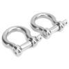 2pcs Bow Shackle Stainless Steel Anti Corrosion D Ring Anchor for Camping Hiking Outdoor Sports(M18 950kg Load )