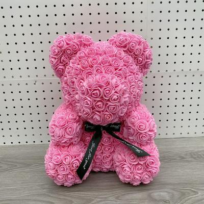 Rose Bear Eternal Flower Bear PE Bubble Flower Bear Boxning Holding Bear Network Röd Rose