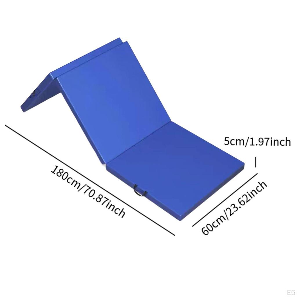 Folding Exercise Mat Foldable Yoga Easy to Store 6' Gym Gymnastics for Pilates Outdoor