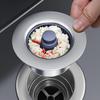 Stainless Steel Kitchen Drain Filter with Anti-Clogging Bounce Core Kitchen Sink Bounce Core